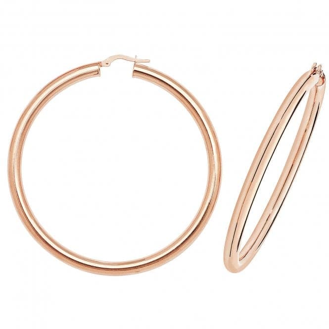 9ct Rose Gold 50mm Hoop Earrings ER1004RAcotis Gold JewelleryER1004R - 50