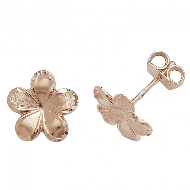 9ct Rose Gold Flower Stud Earrings ES419RAcotis Gold JewelleryES419R