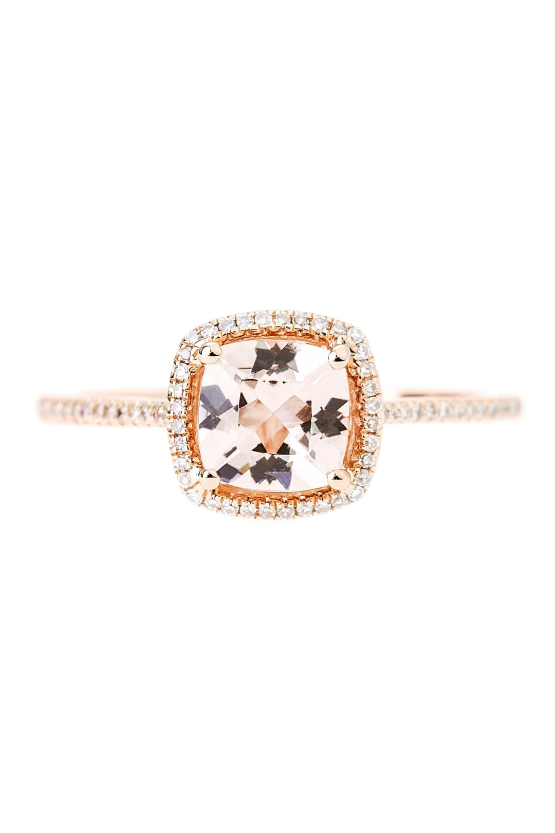 9ct Rose Gold Morganite and 0.12ct Diamond RingThe Fine CollectiveBA0062594 - P