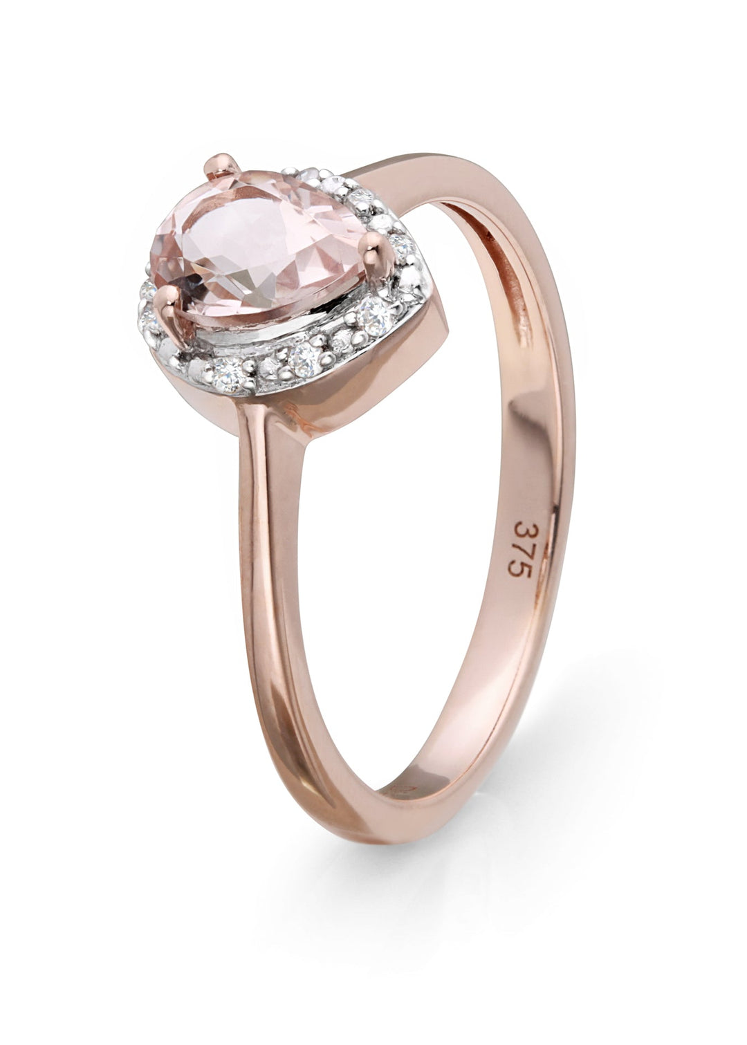 9ct Rose Gold Morganite and Diamond RingThe Fine CollectiveBA0051174 - L