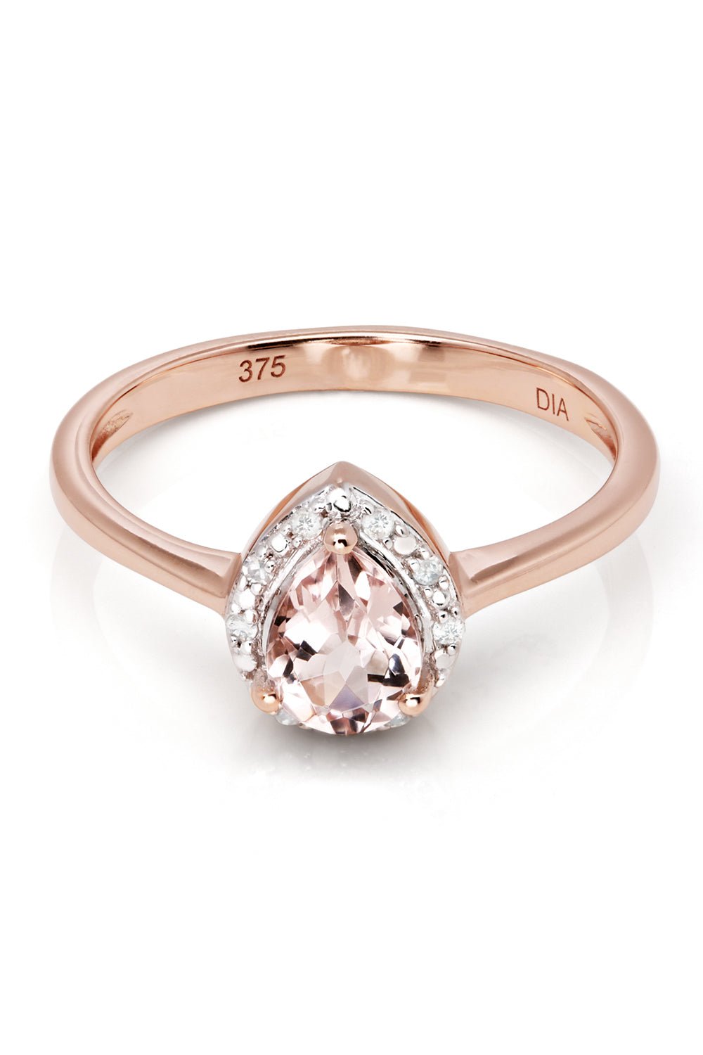 9ct Rose Gold Morganite and Diamond RingThe Fine CollectiveBA0051174 - L