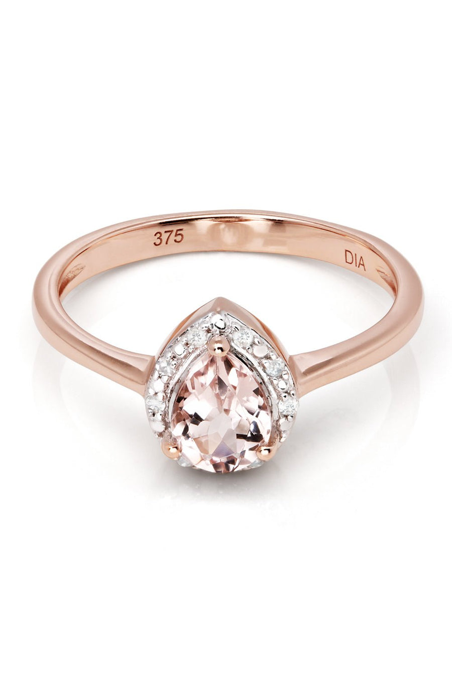 9ct Rose Gold Morganite and Diamond RingThe Fine CollectiveBA0051174 - L