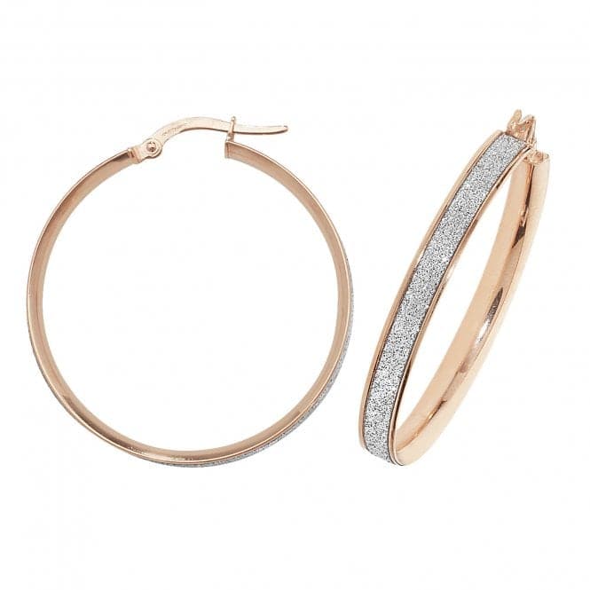 9ct Rose Gold Oval Hoop Earrings ER1023RAcotis Gold JewelleryER1023R - 30