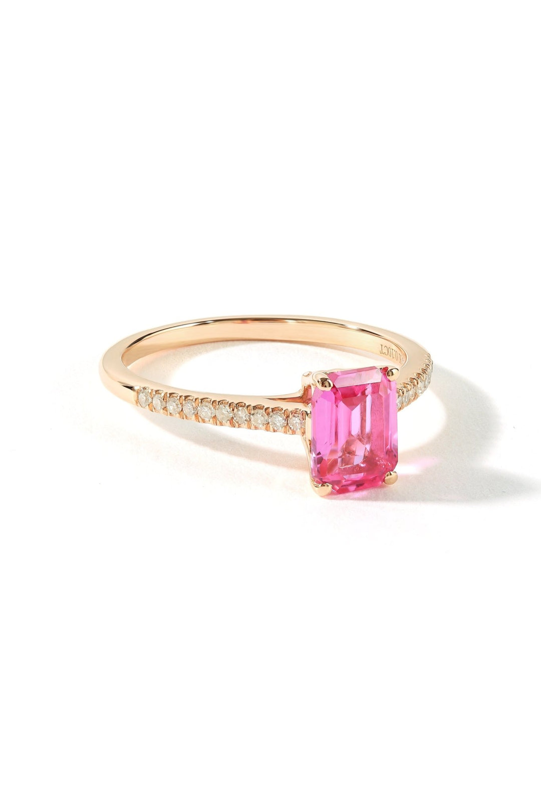 9ct Rose Gold Pink Sapphire and 0.10ct Diamond RingThe Fine CollectiveBA0073762 - N