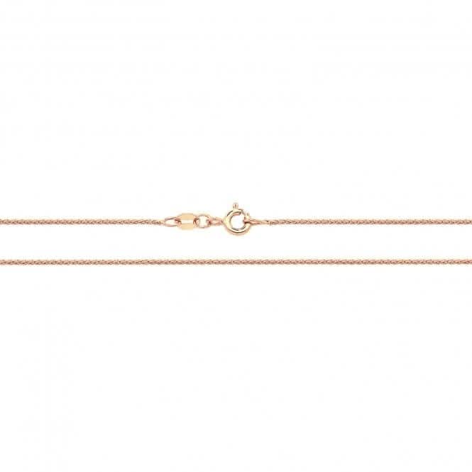 9ct Rose Gold Wheat Round Chain CH436RAcotis Gold JewelleryCH436R/18