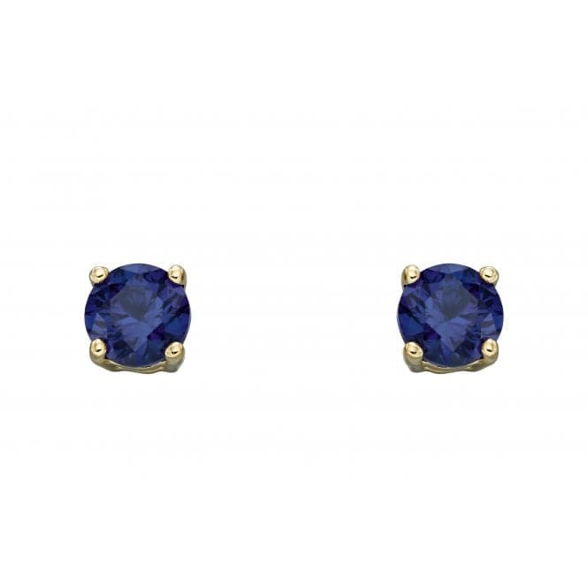 9ct September Created Sapphire 4mm Stud Earrings GE2334Elements GoldGE2334
