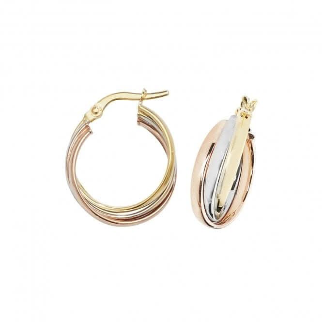 9ct Tri Col Gold 20mm Hoop Earrings ER1000Acotis Gold JewelleryER1000 - 15