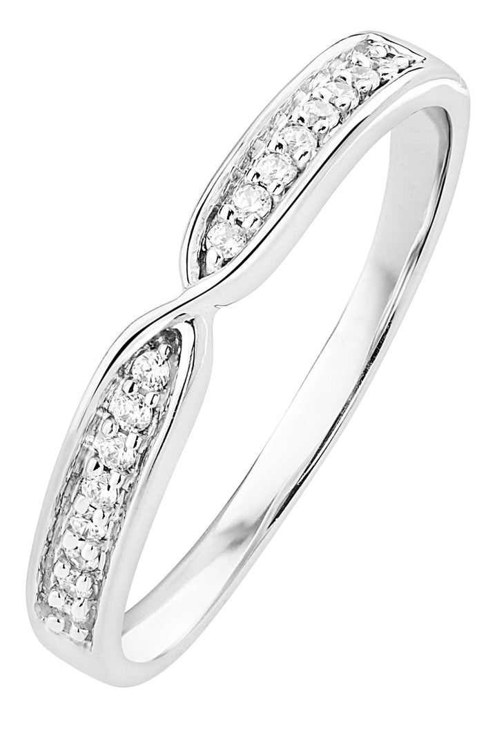 9ct White Gold 0.10ct Diamond Eternity RingThe Fine CollectiveBA0060354 - L