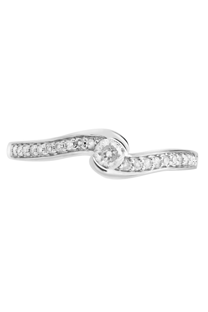 9ct White Gold 0.20ct Diamond Engagement RingThe Fine CollectiveBA0072409 - N