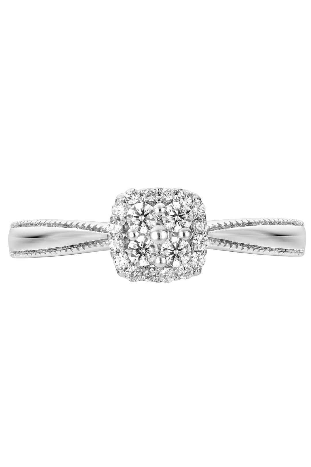 9ct White Gold 0.25ct Diamond RingThe Fine CollectiveBA0071998 - N