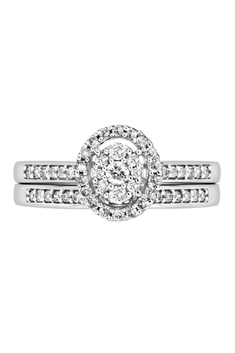 9ct White Gold 0.30ct Diamond Bridal Set RingThe Fine CollectiveBA0063894 - L