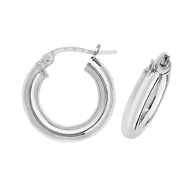 9ct White Gold 10mm Hoop Earrings ER381WAcotis Gold JewelleryER381W