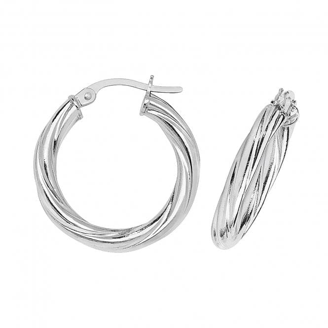 9ct White Gold 15mm Hoop Earrings ER354WAcotis Gold JewelleryER354W