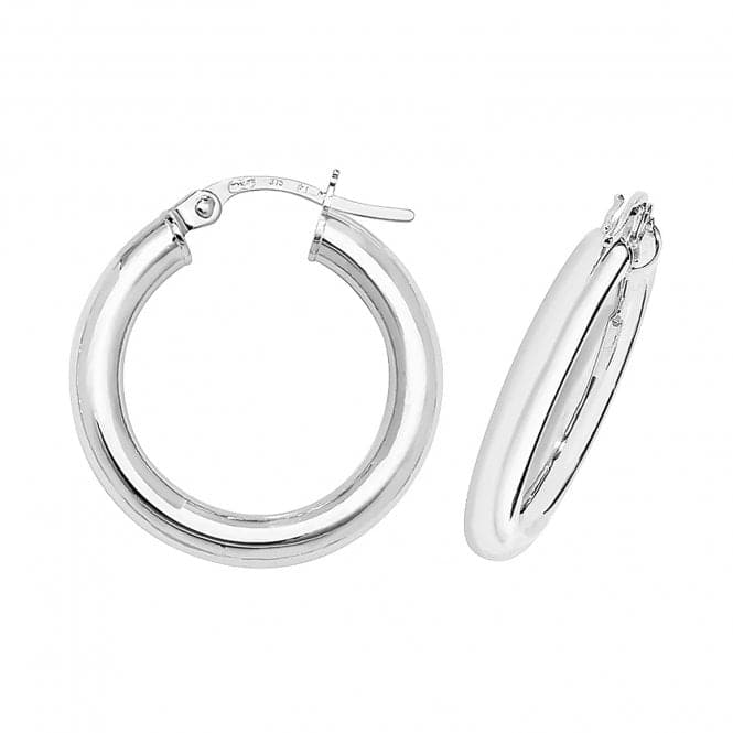 9ct White Gold 15mm Hoop Earrings ER382WAcotis Gold JewelleryER382W