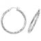 9ct White Gold 25mm Hoop Earrings ER351W
