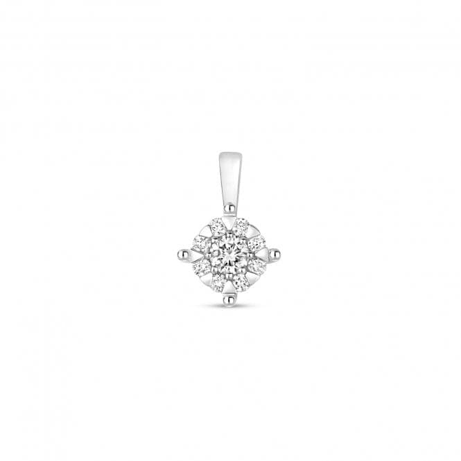 9ct White Gold 6.8mm 1.25ct Look Pendant PD143WDiamond JewelleryPD143W