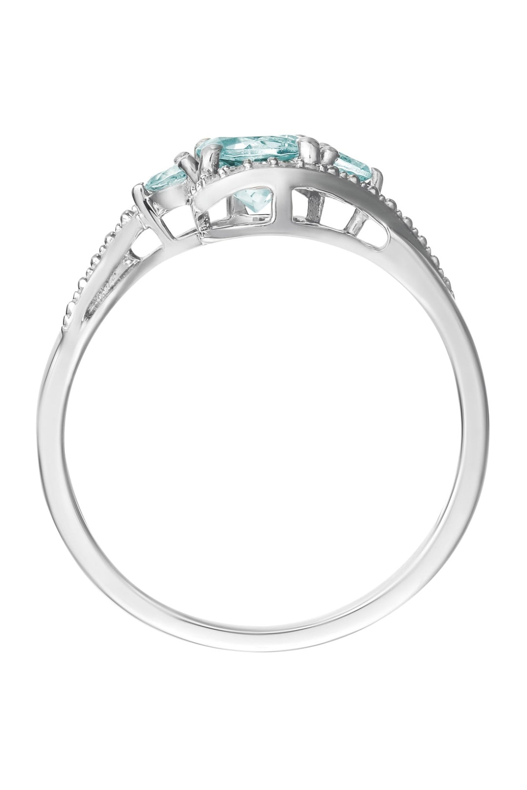 9ct White Gold Aquamarine and Diamond RingThe Fine CollectiveBA0043990 - O