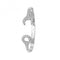 9ct White Gold Babies Spanner Zirconia Bangle BN343WAcotis Gold JewelleryBN343W