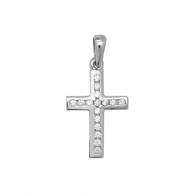 9ct White Gold Cross Zirconia Pendant PN088WAcotis Gold JewelleryPN088W