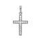 9ct White Gold Cross Zirconia Pendant PN348WAcotis Gold JewelleryPN348W