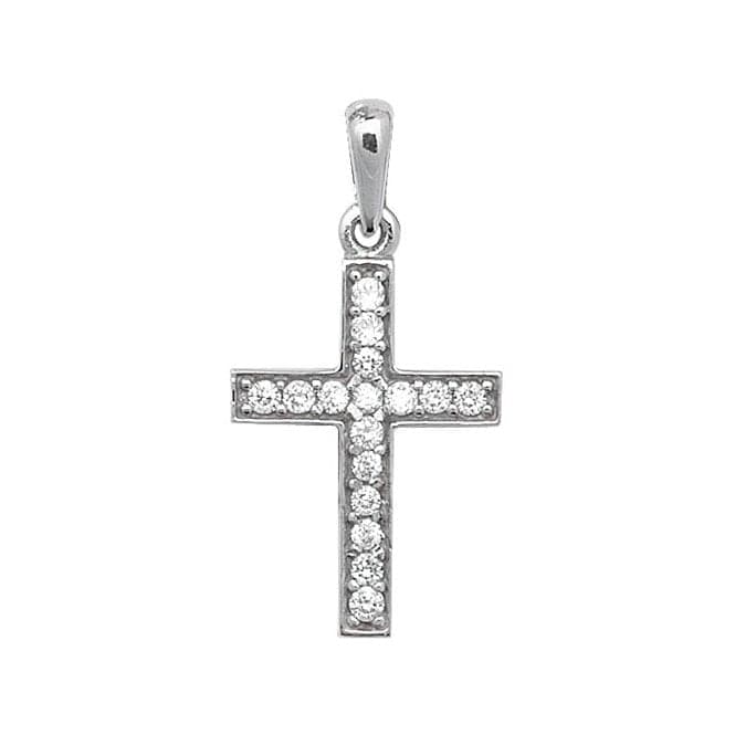 9ct White Gold Cross Zirconia Pendant PN348WAcotis Gold JewelleryPN348W