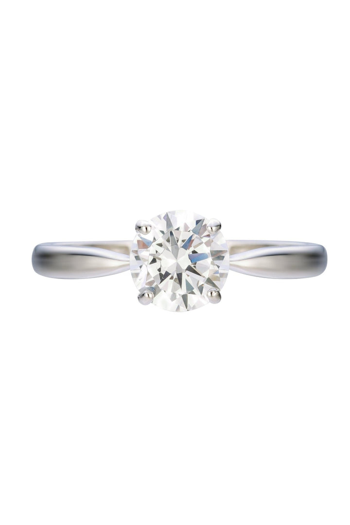 9ct White Gold Cubic Zirconia Solitaire RingThe Fine CollectiveBA0044077 - L