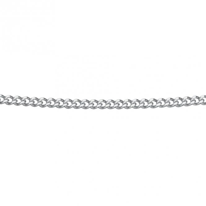 9ct White Gold Curb 41 - 46cm Ext Chain Necklace GN193Elements GoldGN193