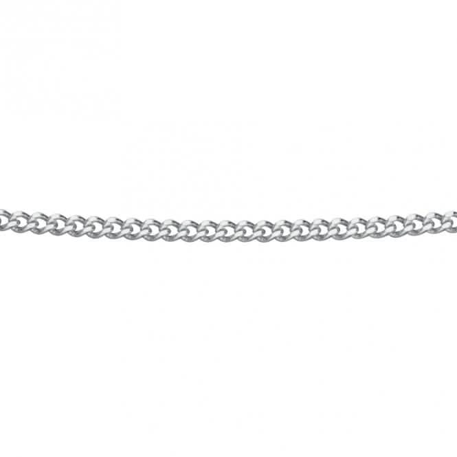 9ct White Gold Curb 41 - 46cm Ext Chain Necklace GN193Elements GoldGN193