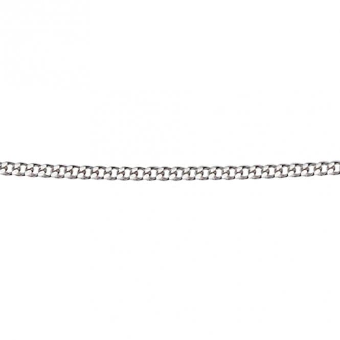 9ct White Gold Curb 46+5cm Chain Necklace GN186Elements GoldGN186