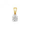 9ct White Gold Diamond 4 Claw Pendant PD304Diamond JewelleryPD304