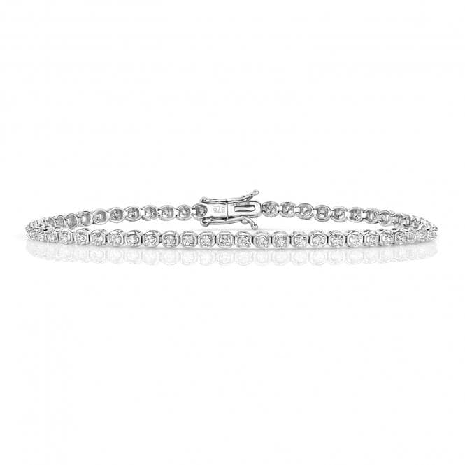 9ct White Gold Diamond Bracelet BD028WDiamond JewelleryBD028W