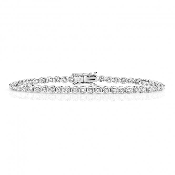 9ct White Gold Diamond Bracelet BD029WDiamond JewelleryBD029W