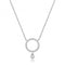 9ct White Gold Diamond Circle Drop Necklace ND139WDiamond JewelleryND139W