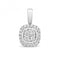 9ct White Gold Diamond Cluster Cushion Pendant PD151WDiamond JewelleryPD151W