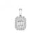 9ct White Gold Diamond Cluster Emerald Pendant PD173WDiamond JewelleryPD173W