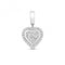 9ct White Gold Diamond Cluster Heart Pendant PD163WDiamond JewelleryPD163W