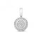 9ct White Gold Diamond Cluster Round Pendant PD162WDiamond JewelleryPD162W