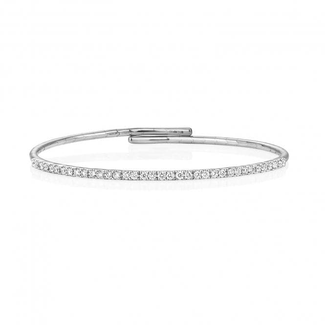 9ct White Gold Diamond Flexi Bangle BDQ113WDiamond JewelleryBDQ113W