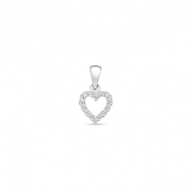 9ct White Gold Diamond Heart Pendant PD141WDiamond JewelleryPD141W