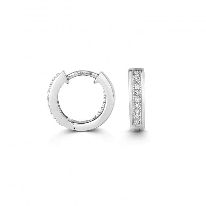 9ct White Gold Diamond Huggies 12mm Earrings ED134WDiamond JewelleryED134W