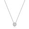 9ct White Gold Diamond Illusion Rubover Necklace ND136WDiamond JewelleryND136W