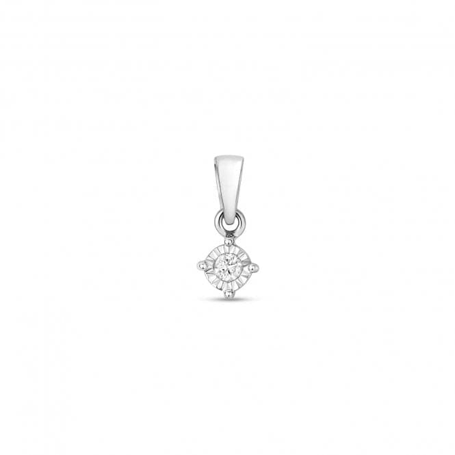 9ct White Gold Diamond Illusion Set Pendant PD110WDiamond JewelleryPD110W