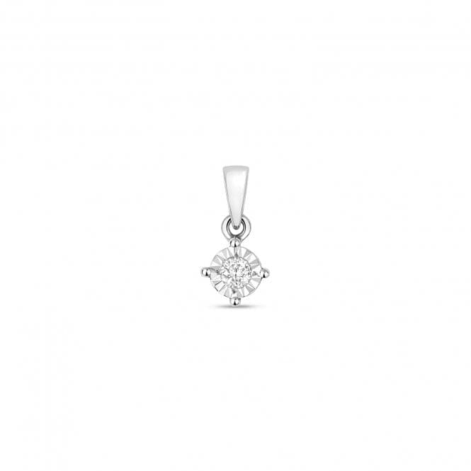 9ct White Gold Diamond Illusion Set Pendant PD111WDiamond JewelleryPD111W