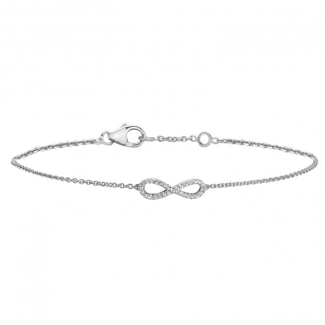 9ct White Gold Diamond Infinity Bracelet BDQ019WDiamond JewelleryBDQ019W