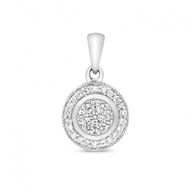 9ct White Gold Diamond Set Around Pendant PD139WDiamond JewelleryPD139W