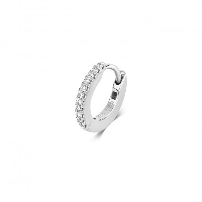 9ct White Gold Diamond Single Cartilage Hoop ED903WDiamond JewelleryED903W