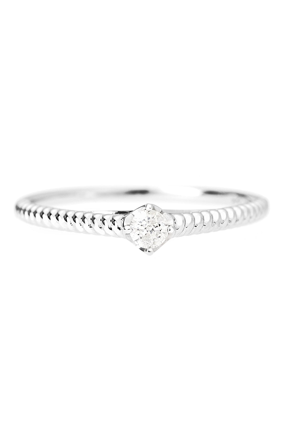 9ct White Gold Diamond Solitaire RingThe Fine CollectiveBA0062573 - K