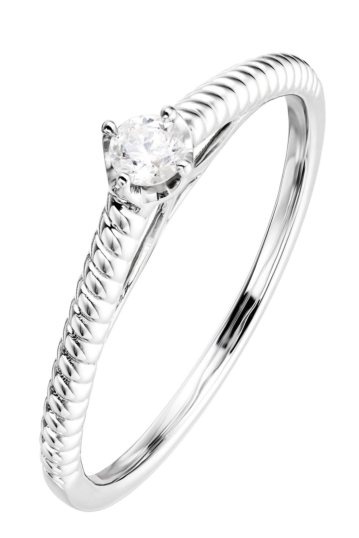 9ct White Gold Diamond Solitaire RingThe Fine CollectiveBA0062573 - K