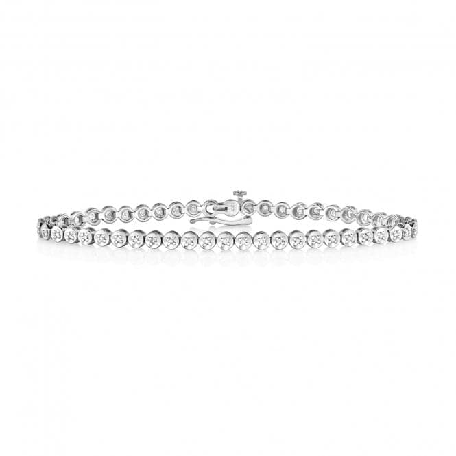 9ct White Gold Diamond Tennis Bracelet BD014WDiamond JewelleryBD014W