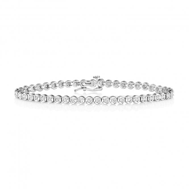 9ct White Gold Diamond Tennis Bracelet BD015WDiamond JewelleryBD015W